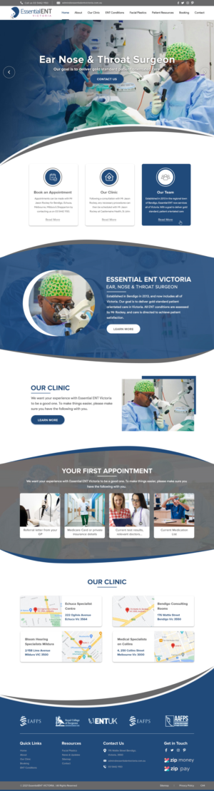 Web Design by pb for Essential ENT Victoria  | Design: #26669273