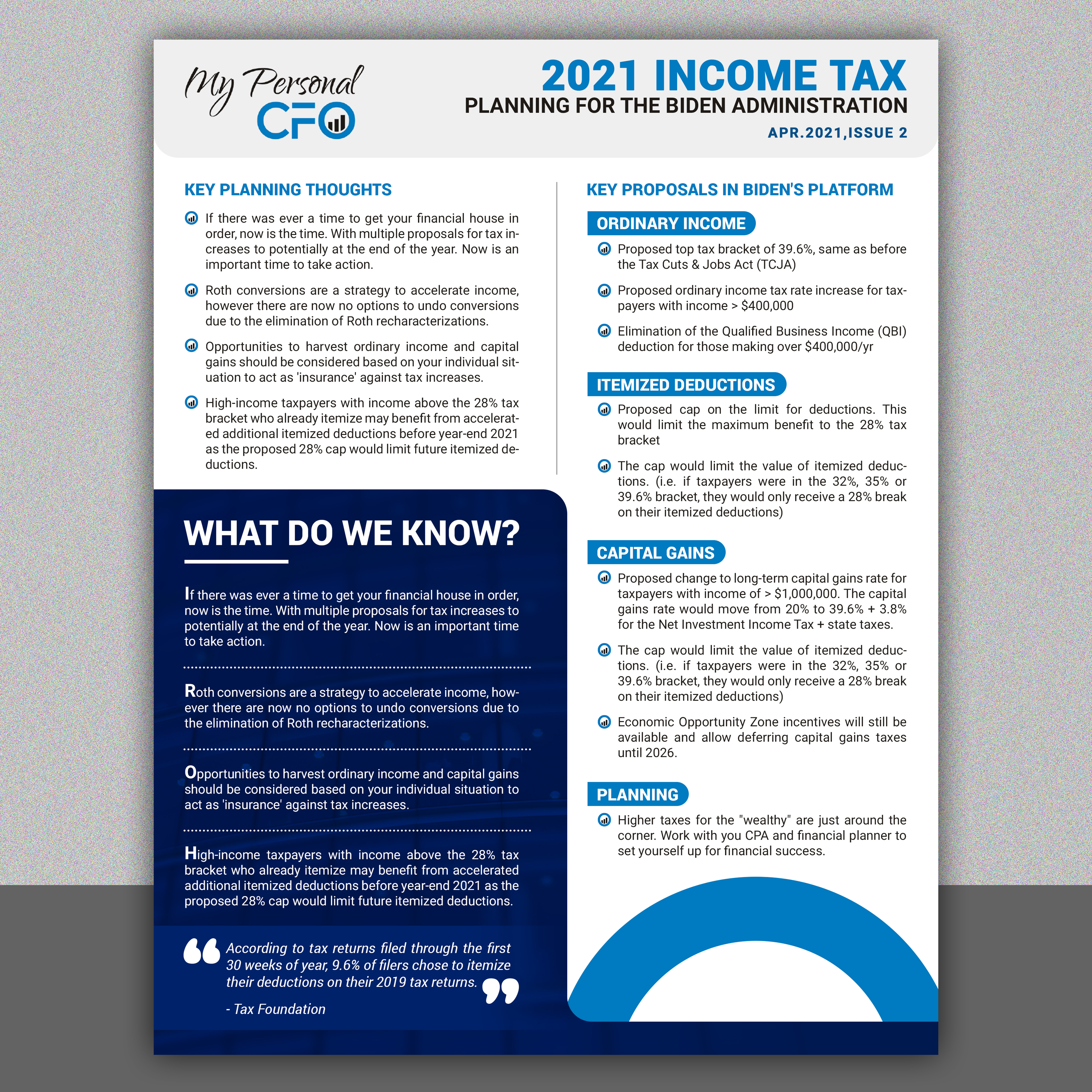 Print Design by Graphic Gallery for My Personal CFO LLC | Design #26668283