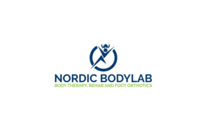 Headline: Nordic Bodylab    Subtitle:  Body Therapy, Rehab and Foot Orthotics.  I'm thinking the text/grafics might be in black or dark gray, so the colors of the danish flag ( red/white ) stands out a little bit | Logo Design by Pash She Ko