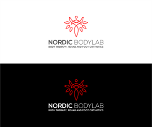 Headline: Nordic Bodylab    Subtitle:  Body Therapy, Rehab and Foot Orthotics.  I'm thinking the text/grafics might be in black or dark gray, so the colors of the danish flag ( red/white ) stands out a little bit | Diseño de Logo por .Ashu.