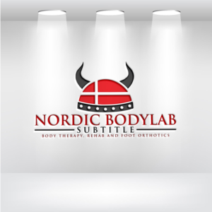 Headline: Nordic Bodylab    Subtitle:  Body Therapy, Rehab and Foot Orthotics.  I'm thinking the text/grafics might be in black or dark gray, so the colors of the danish flag ( red/white ) stands out a little bit | Design de Logo par Banglalink 2