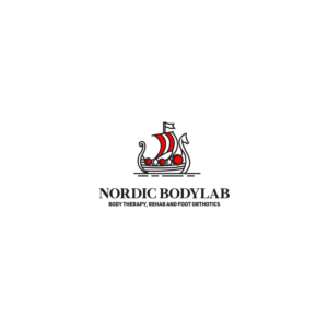Headline: Nordic Bodylab    Subtitle:  Body Therapy, Rehab and Foot Orthotics.  I'm thinking the text/grafics might be in black or dark gray, so the colors of the danish flag ( red/white ) stands out a little bit | Logo Design by emmanuel 23