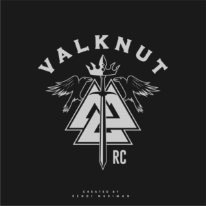 motorcycle riding club name and logo. The club is a Harley Davidson riding club named Valknut