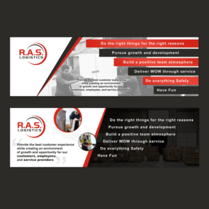 RAS Logistics - Banner 2.5' x 8' for 20+ locations | Poster-Design von exoddinary