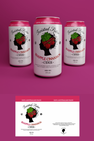 Twisted Sister Cider - New Cider Label (Rhapple Cinnamon Cider) | Diseño Gráfico por fajarsetiawanjs