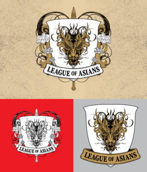Logo should have the text "League of Asians" creatively displayed somehow, but not taking over the image of the logo. | Diseño de Logo por ally designs