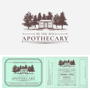 I would like to see if we can incorporate the name BY THE SEA APOTHECARY however this might make it too busy. Perhaps smaller lettering for "by the sea" and larger for "APOTHECARY". It also might be the case that adding this on the front makes things look too busy. I'm open to creative suggestions. | Diseño de Etiqueta por Ana White