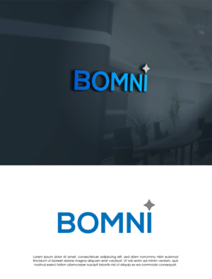 BOMNI (with 4 pointed star as the dot on top of the i | Logo Design by Amelia 25