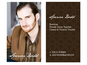 Business Card Design Project: Classically Trained Singer and Voice Teacher