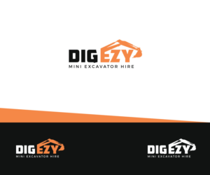 "Dig Ezy"  Mini Excavator Hire or "DigEzy" Mini Excavator Hire | Logo-Design von Iris 3