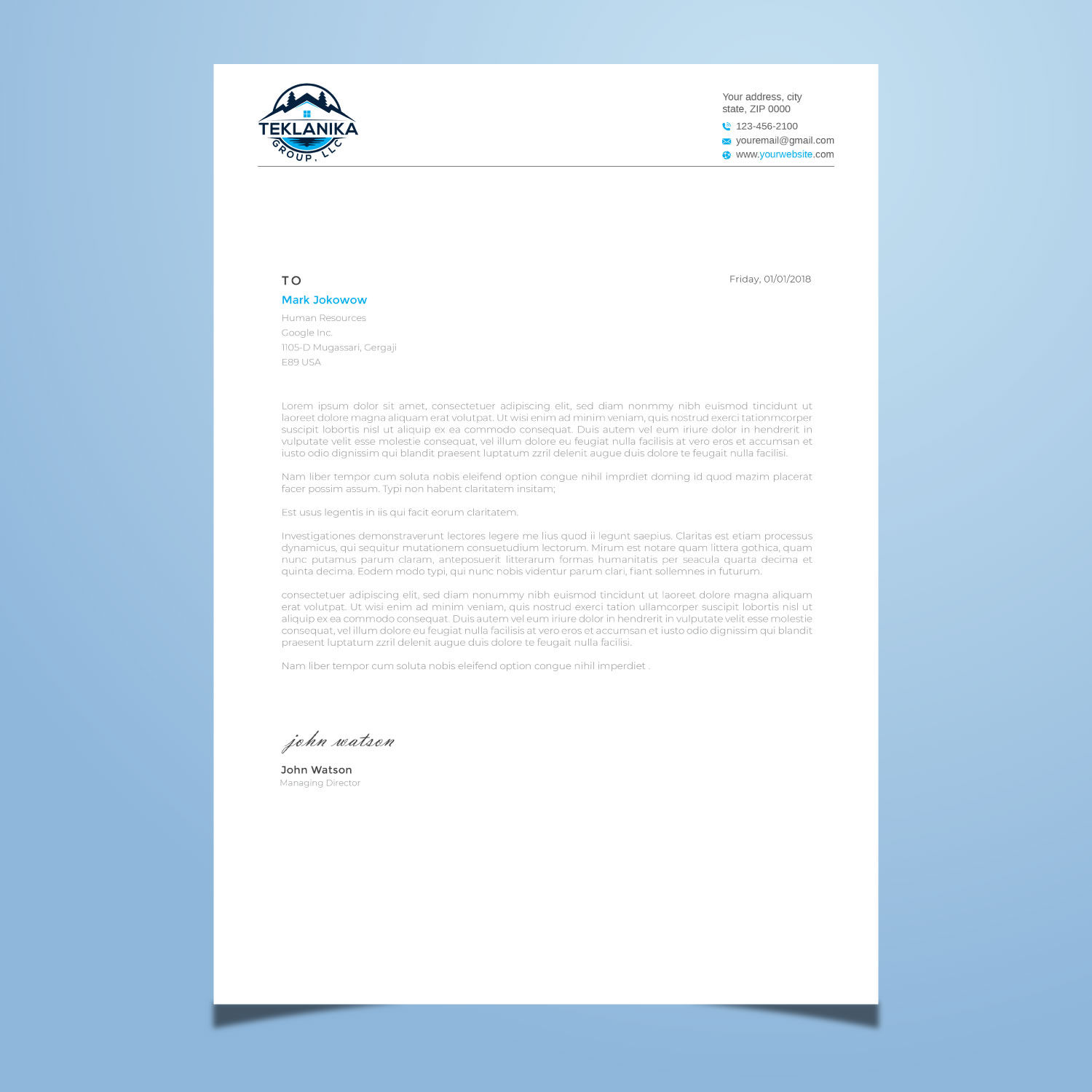 Letterhead Design by LAXMI DESIGNHUB for this project | Design #26686725