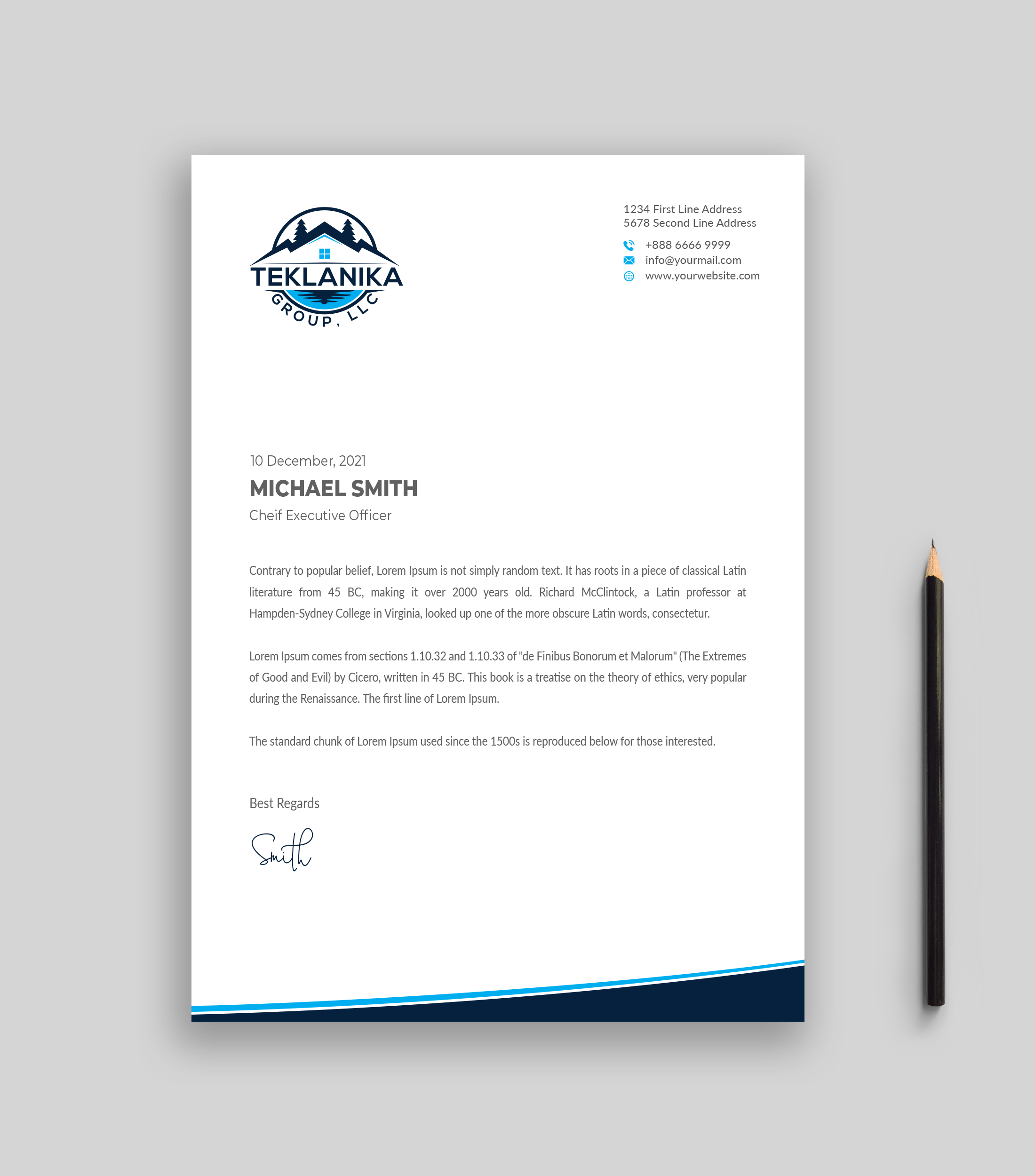 Letterhead Design by Musa. A for this project | Design #26683922