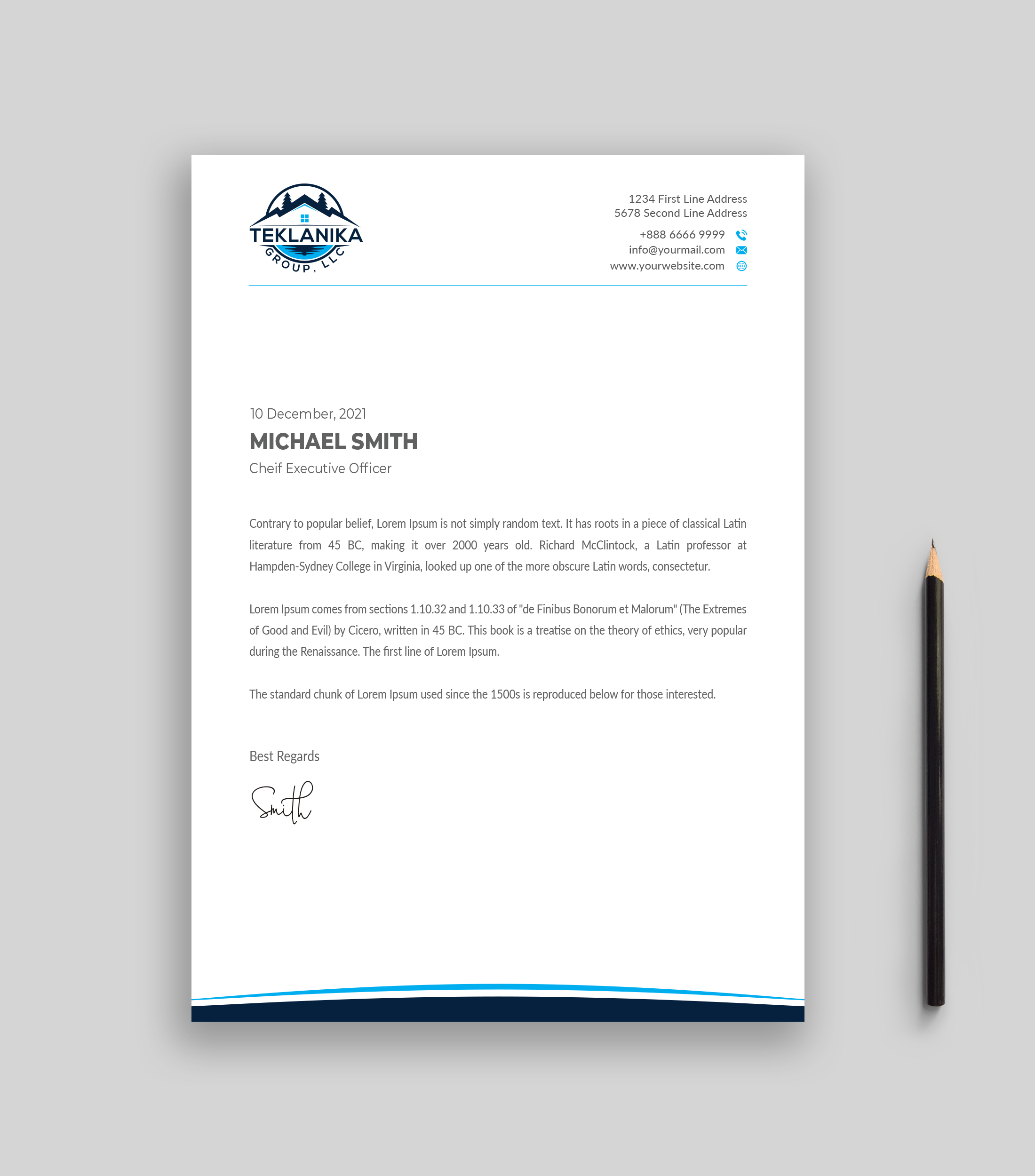 Letterhead Design by Musa. A for this project | Design #26683924
