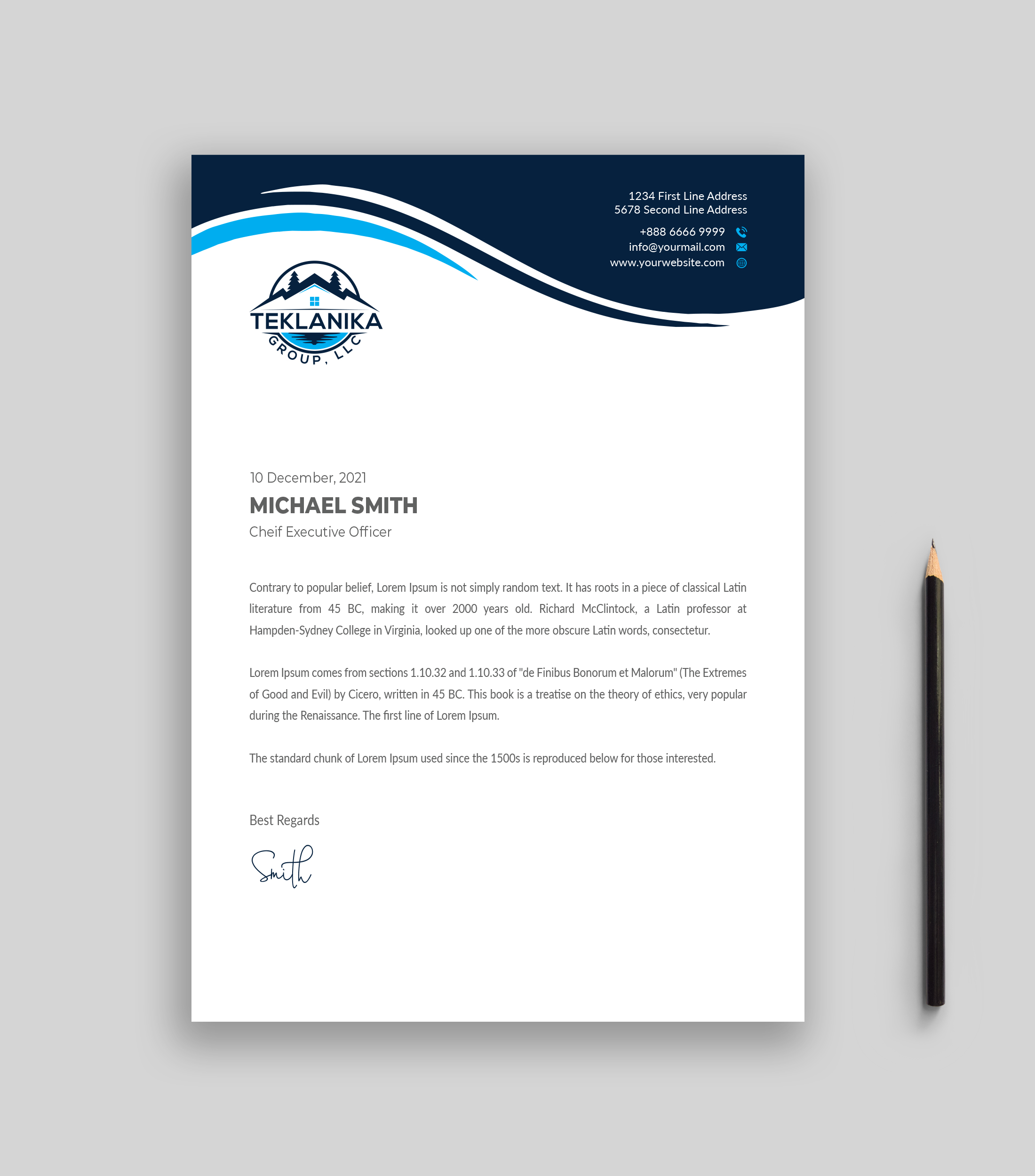 Letterhead Design by Musa. A for this project | Design #26683930