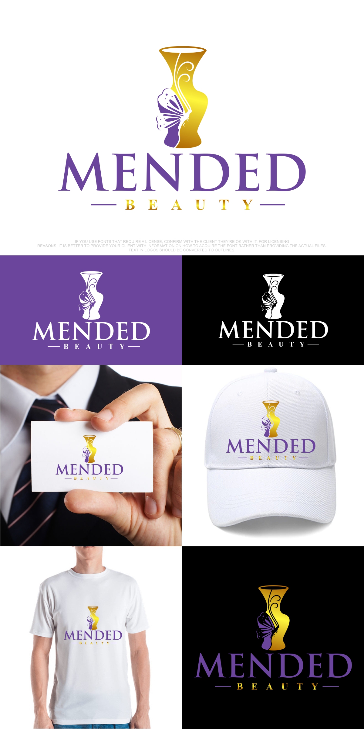 Logo Design by fly  design for Mended Beauty | Design #26692134