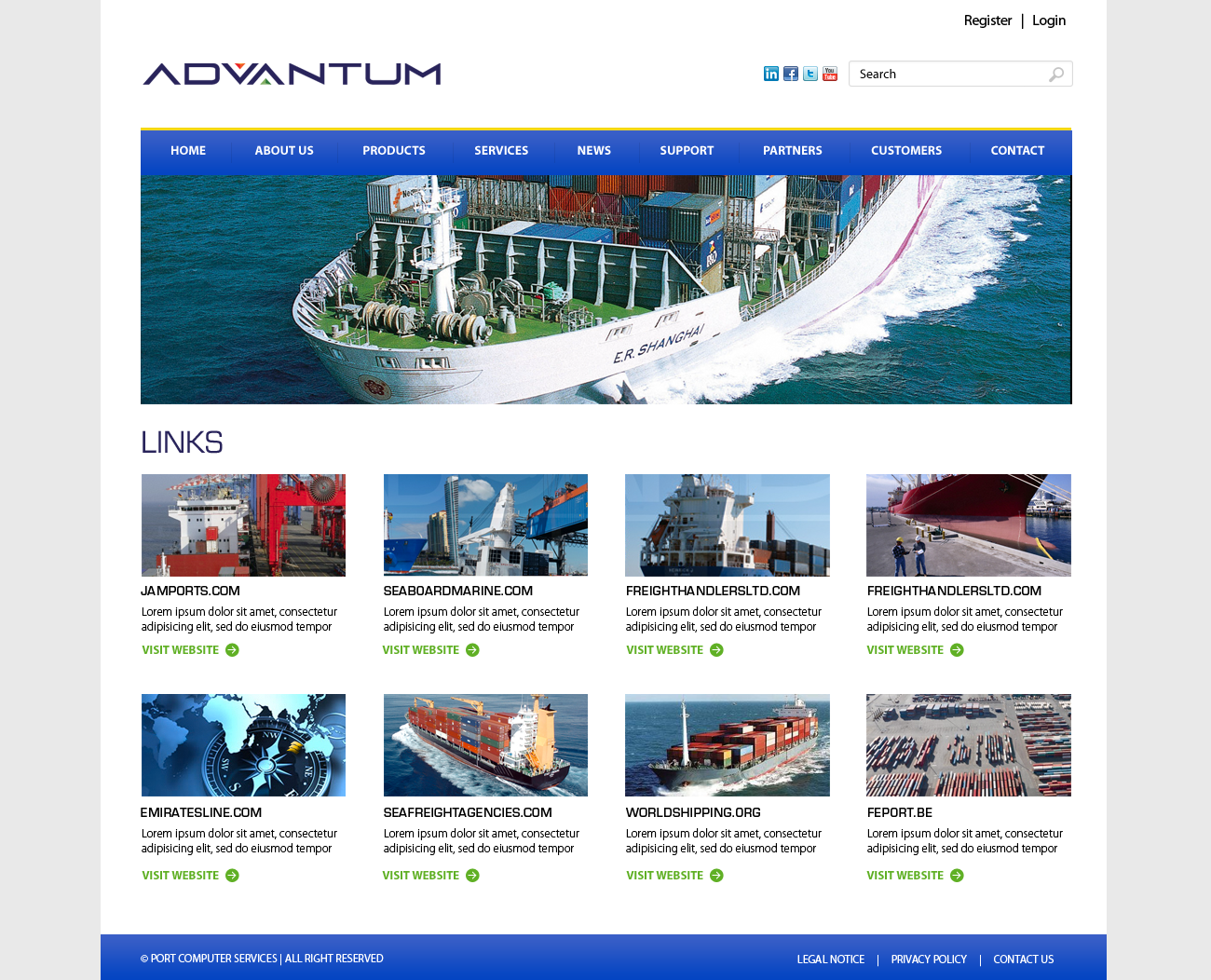 Serious, Modern, Shipping Web Design for a Company by Robert Marks ...