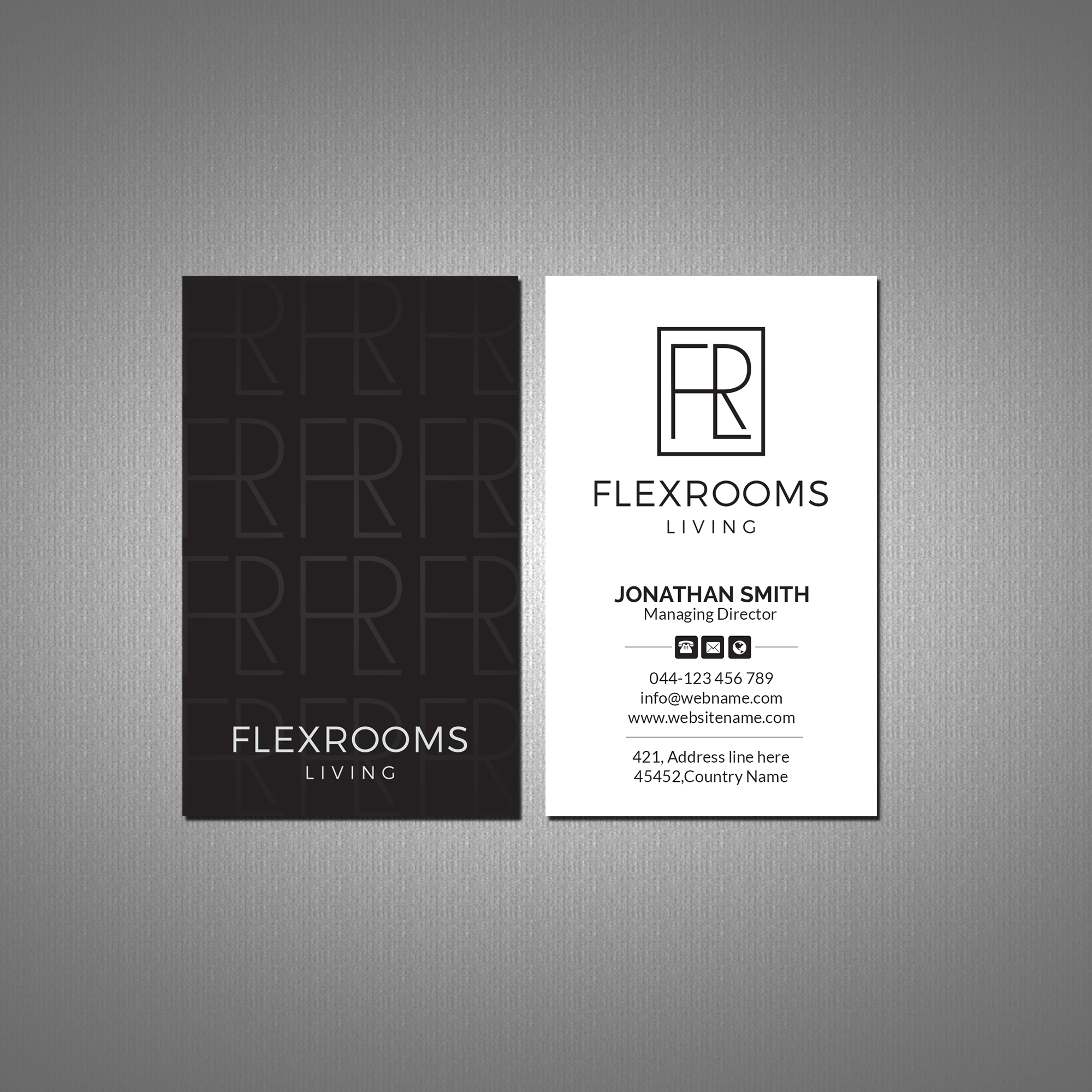 Stationery Design by Creations Box 2015 for Flexrooms Living | Design #26702028