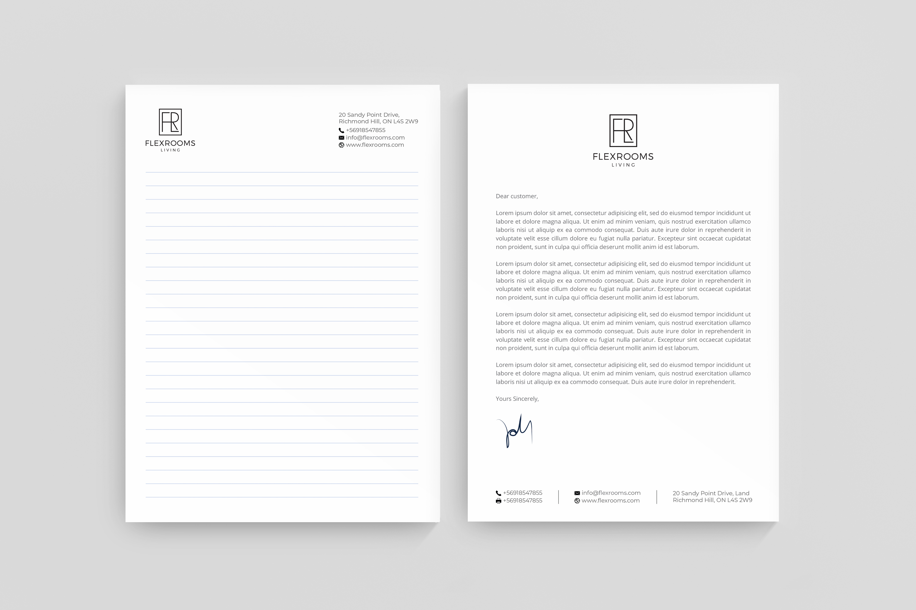 Stationery Design by R.design for Flexrooms Living | Design #26729283