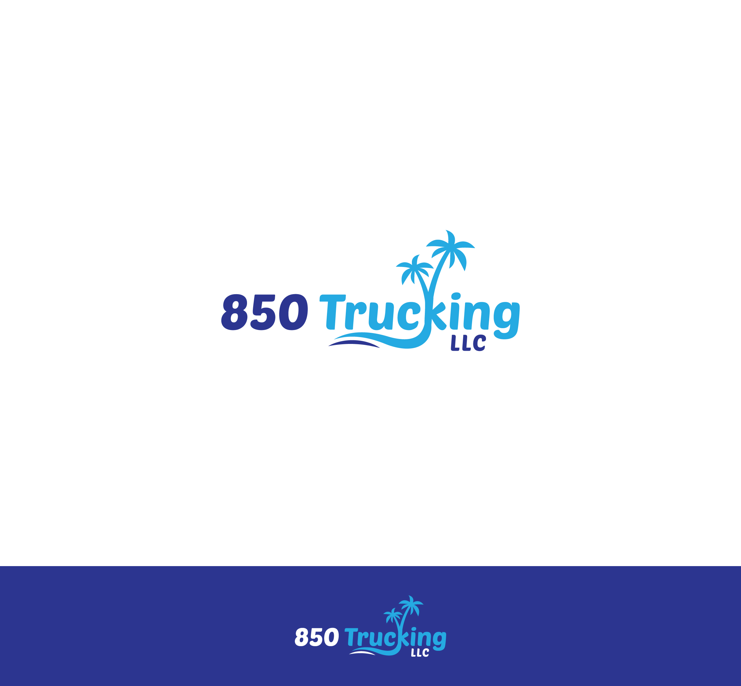 Logo Design by ecorokerz for 850 Trucking LLC | Design #26693755
