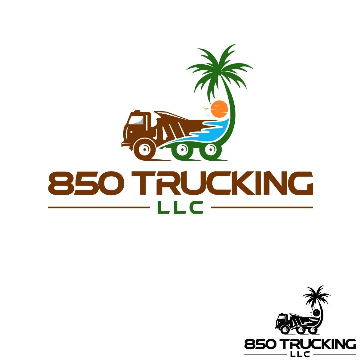 Logo Design by fly  design for 850 Trucking LLC | Design #26700457