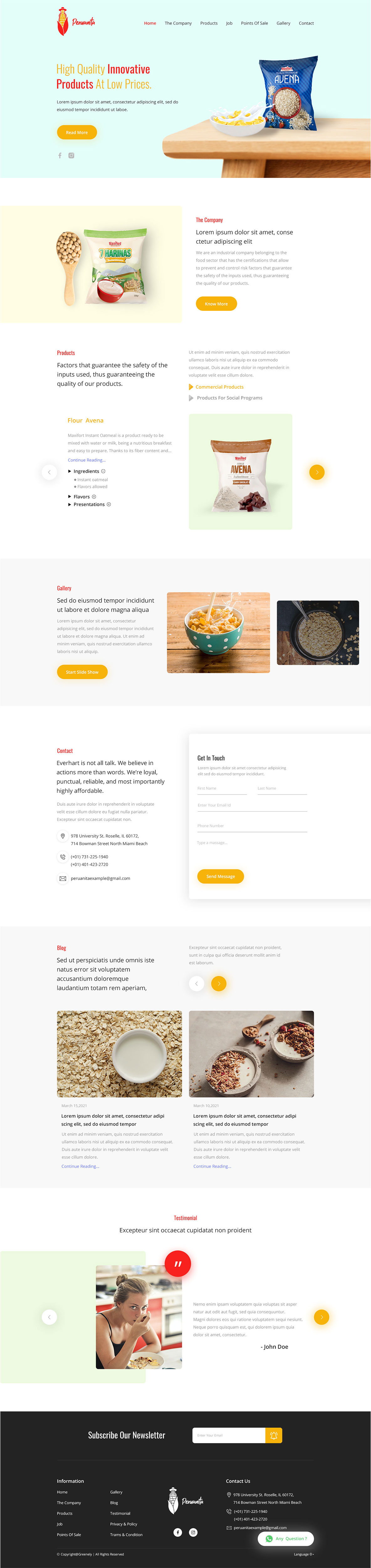 Web Design by Webvalley99 for Peruanita Eirl | Design #26824217