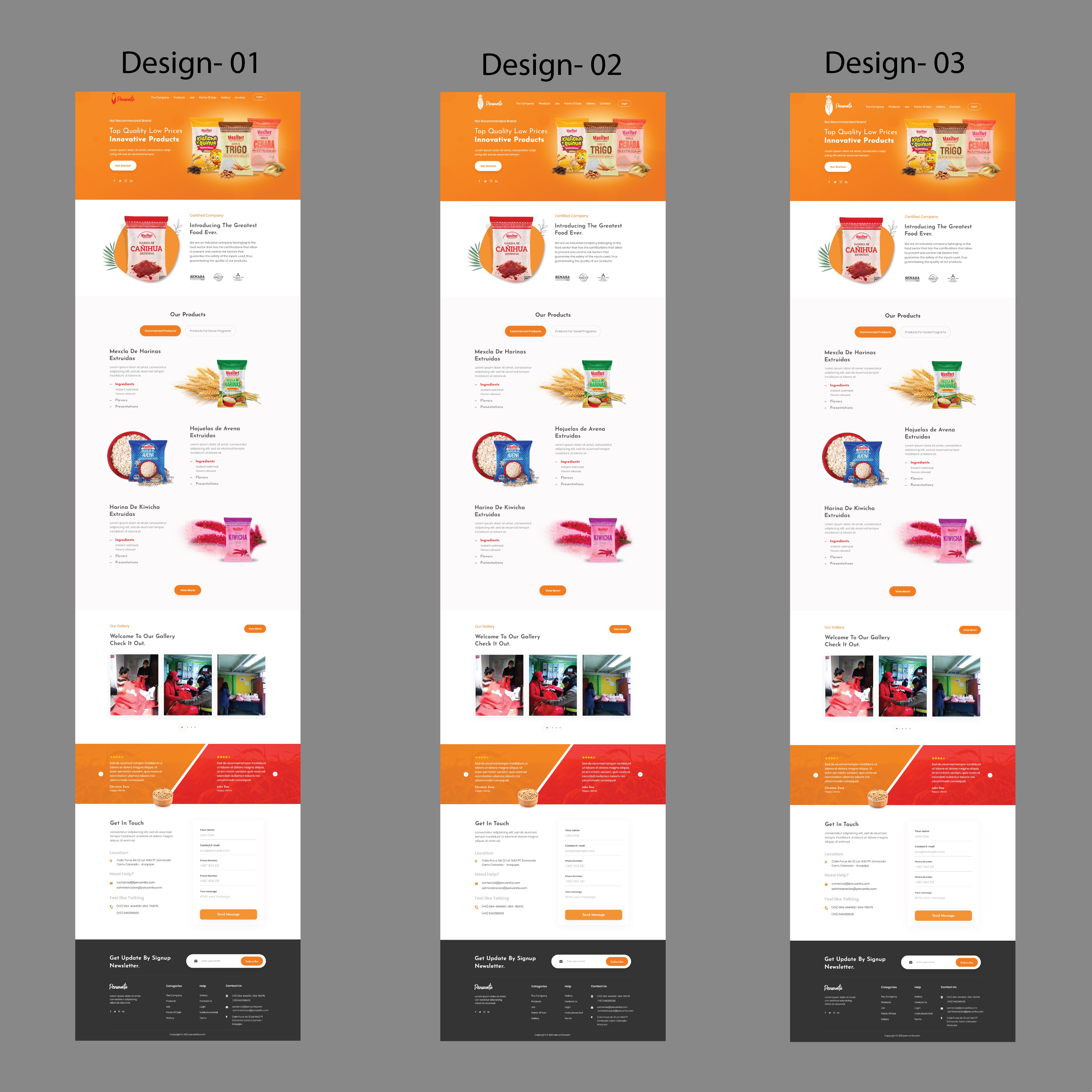 Web Design by Webvalley99 for Peruanita Eirl | Design #26839894