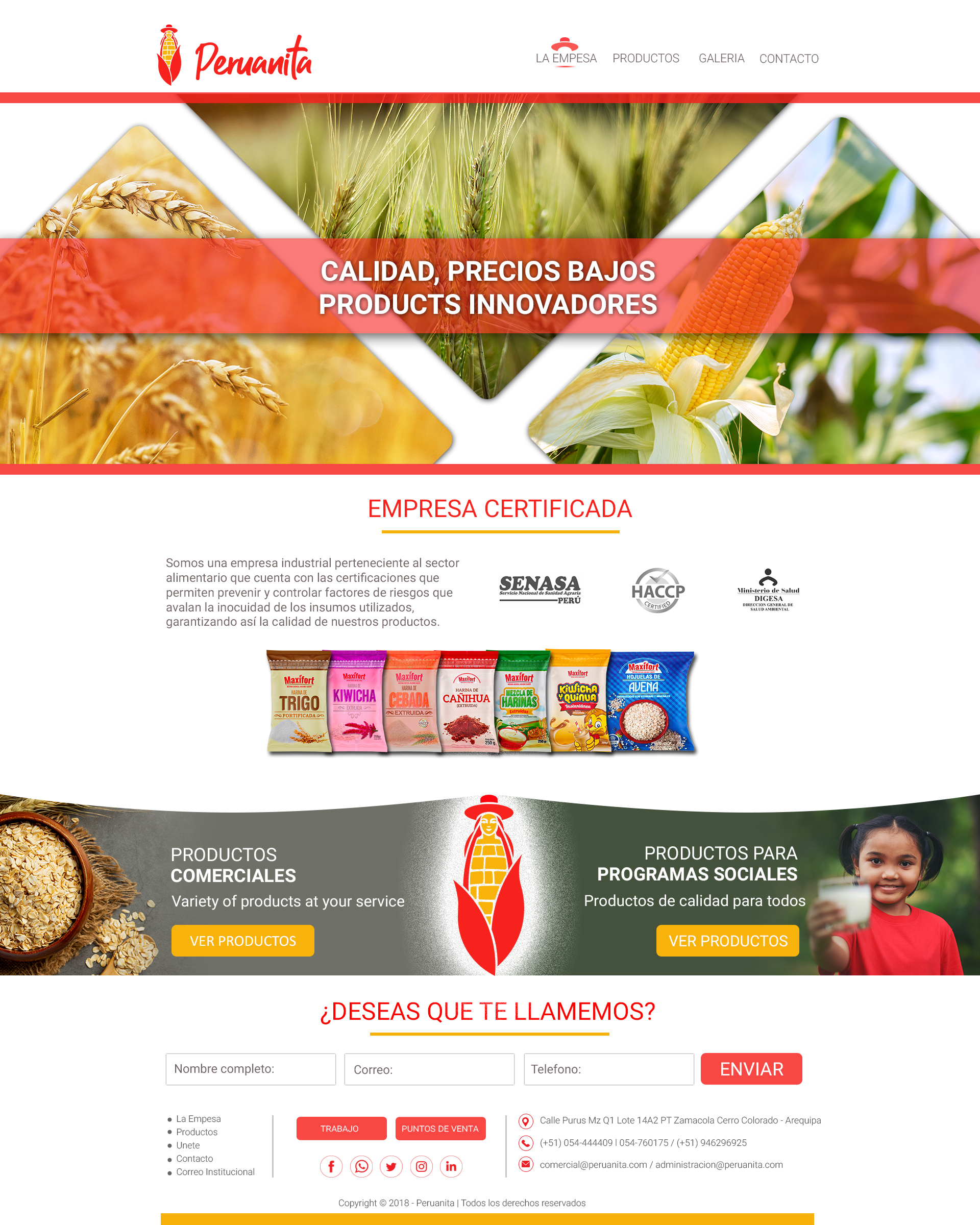 Web Design by Chinmayees for Peruanita Eirl | Design #26867231