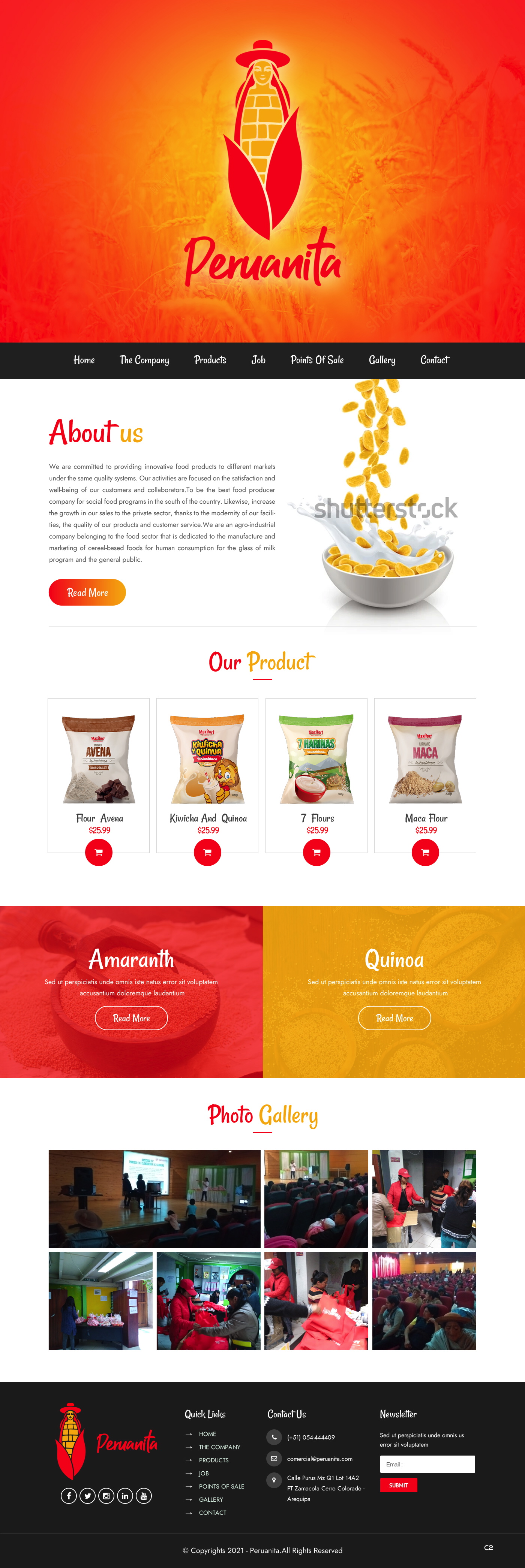 Web Design by pb for Peruanita Eirl | Design #26695607