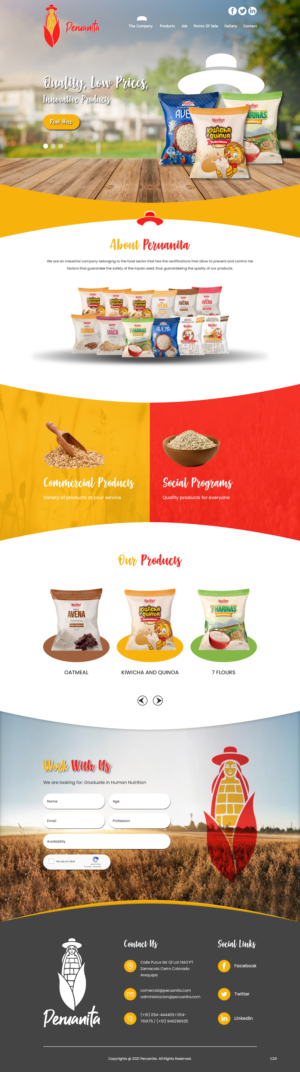 Web-Design von pb für Peruanita Eirl | Design: #26695608