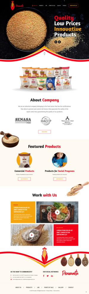 Web-Design von pb für Peruanita Eirl | Design: #26695612