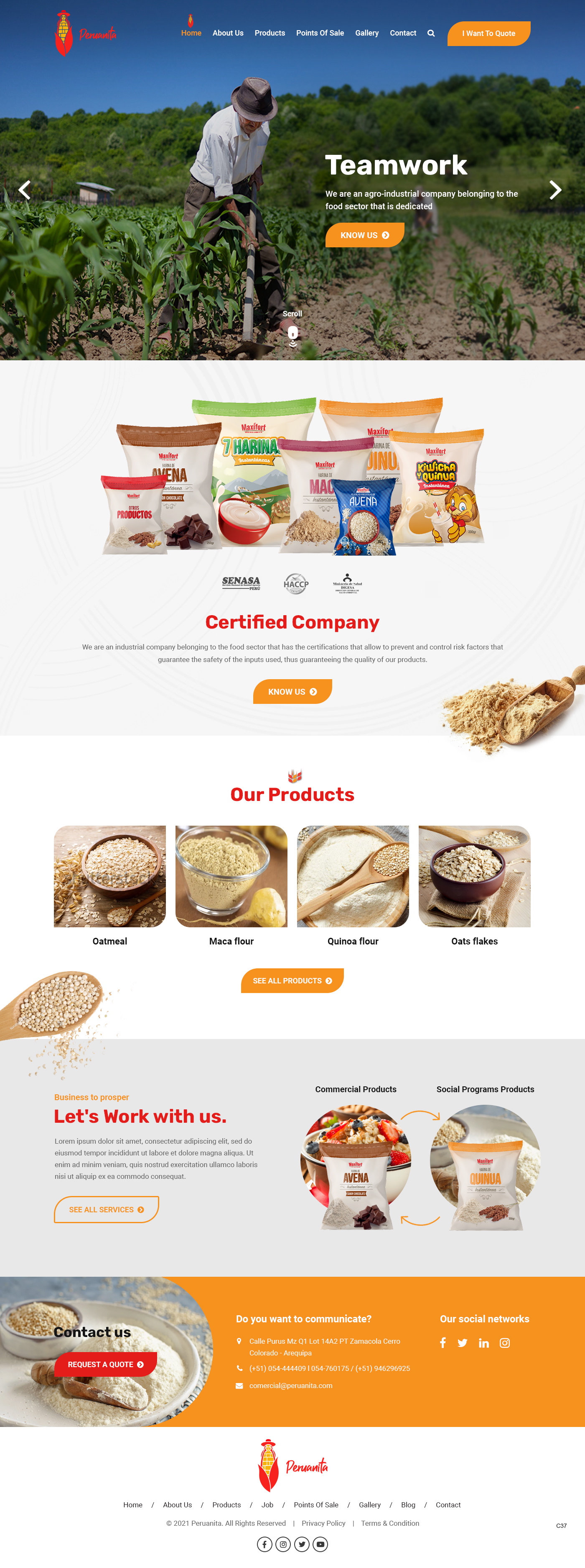 Web Design by pb for Peruanita Eirl | Design #26695619