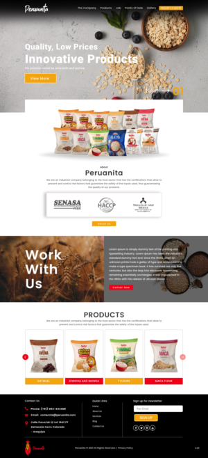 Web-Design von pb für Peruanita Eirl | Design: #26695621
