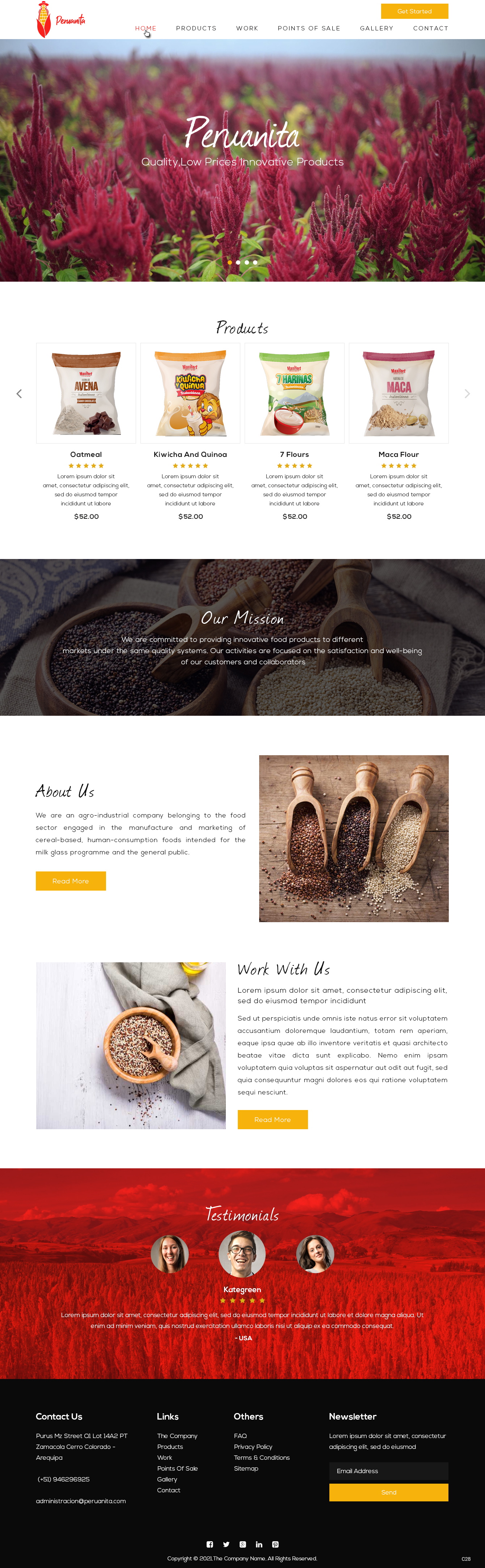 Web Design by pb for Peruanita Eirl | Design #26695622