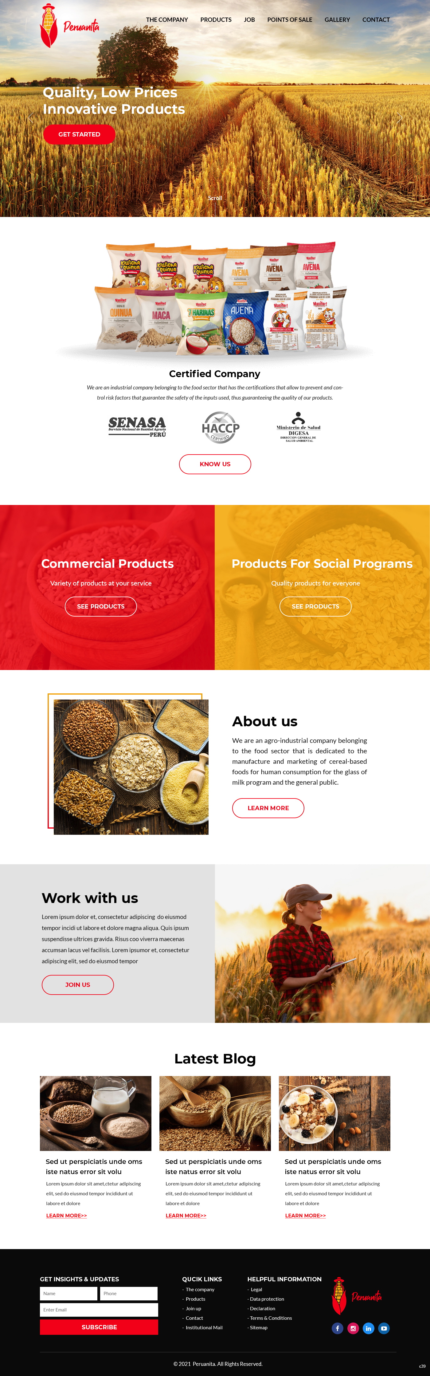 Web Design by pb for Peruanita Eirl | Design #26695623