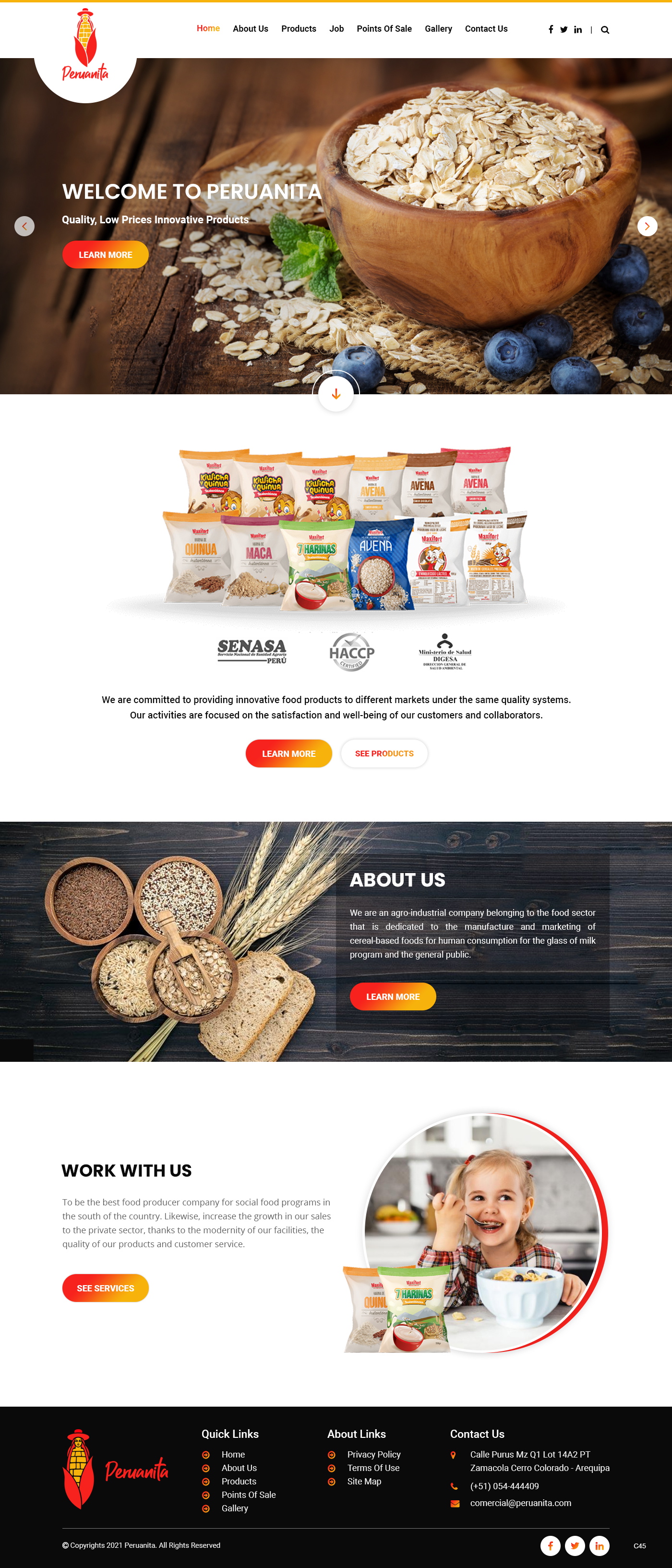 Diseño Web por pb para Peruanita Eirl | Diseño #26695629