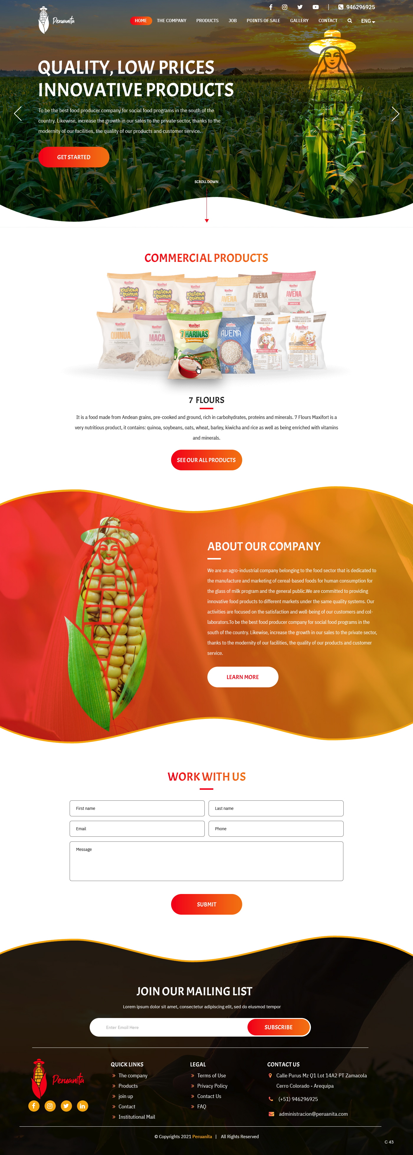 Web-Design von pb für Peruanita Eirl | Design #26695630