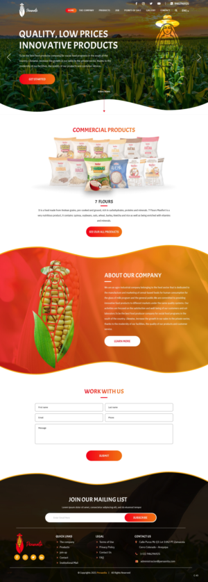 Web Design by pb for Peruanita Eirl | Design #26695630
