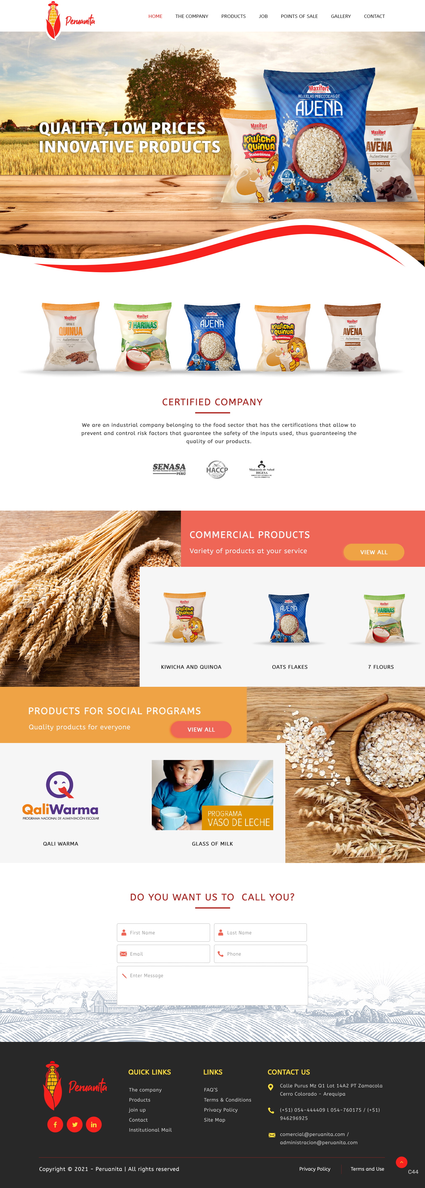 Diseño Web por pb para Peruanita Eirl | Diseño #26695631