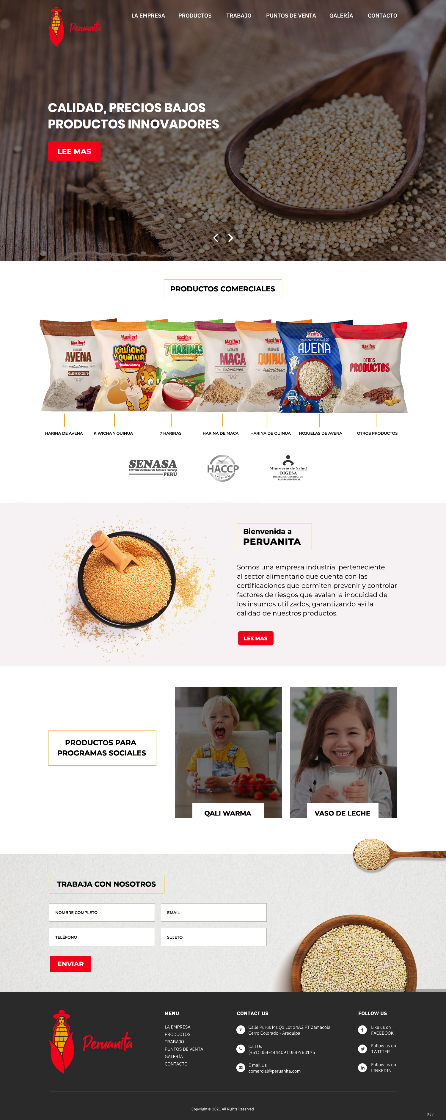 Web Design by pb for Peruanita Eirl | Design #26695640