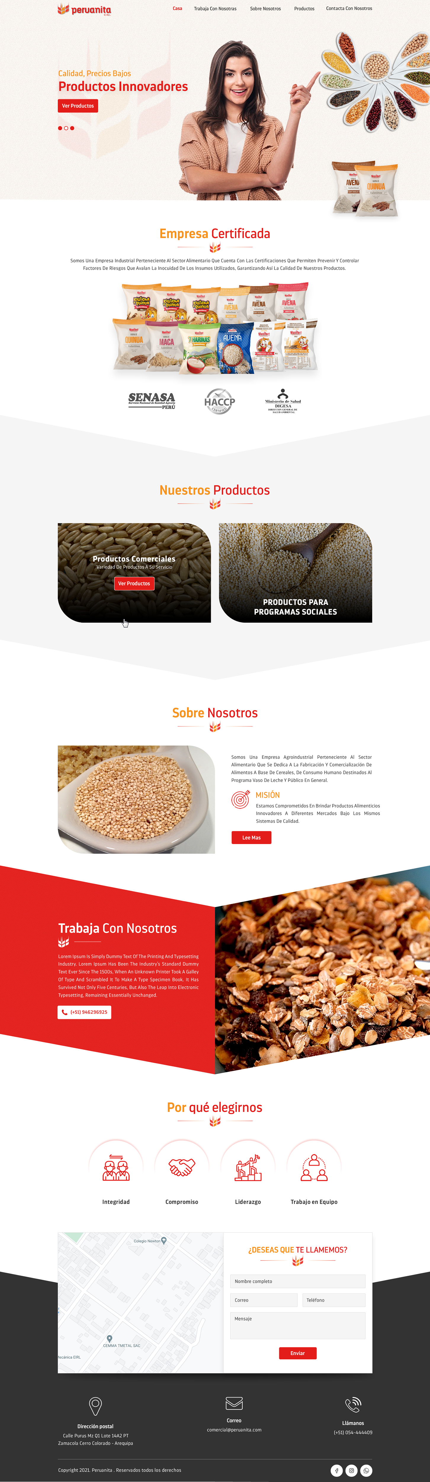 Web Design by Sbss for Peruanita Eirl | Design #26724888