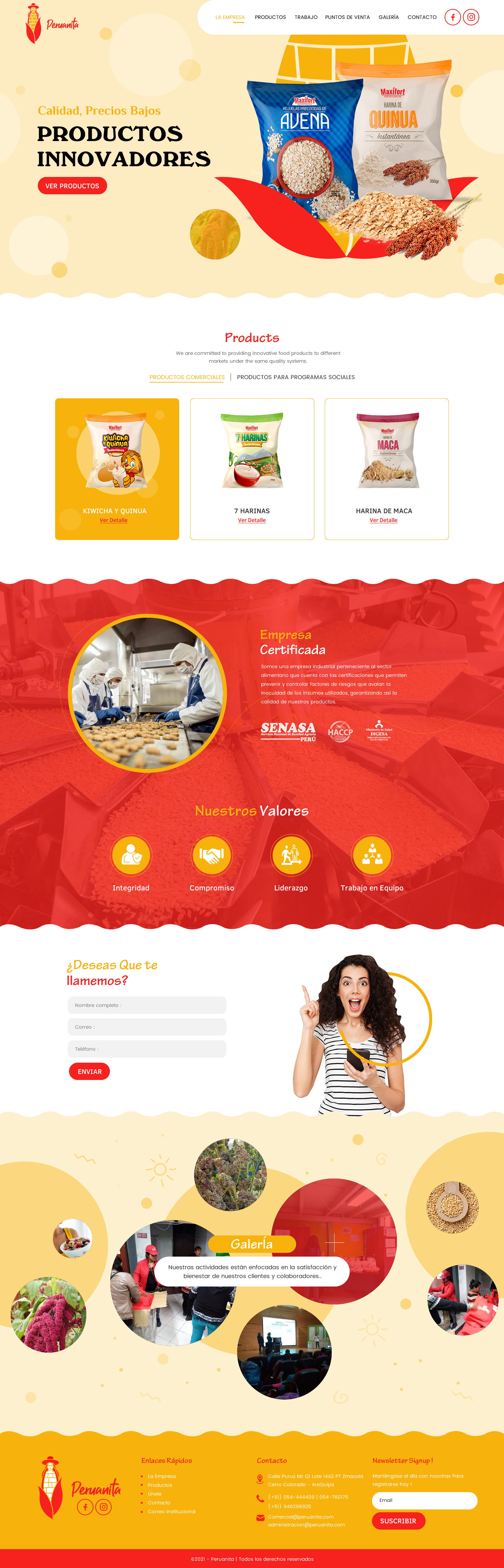 Web-Design von rightway für Peruanita Eirl | Design #26784350