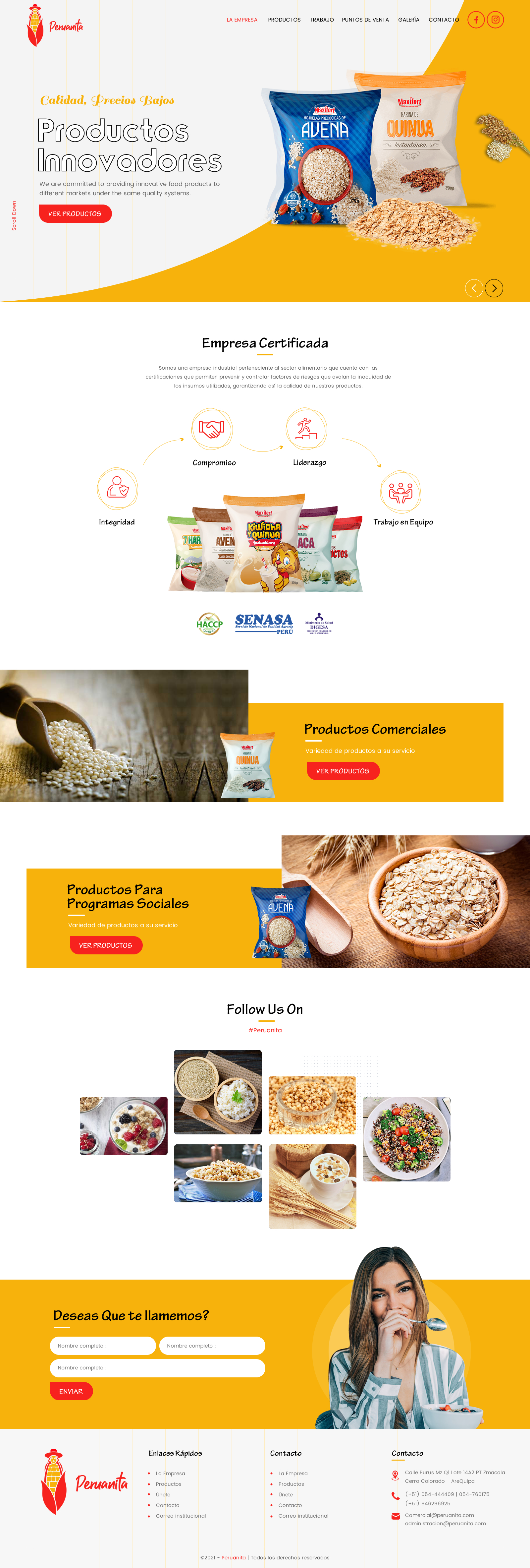 Web Design by rightway for Peruanita Eirl | Design #26784351