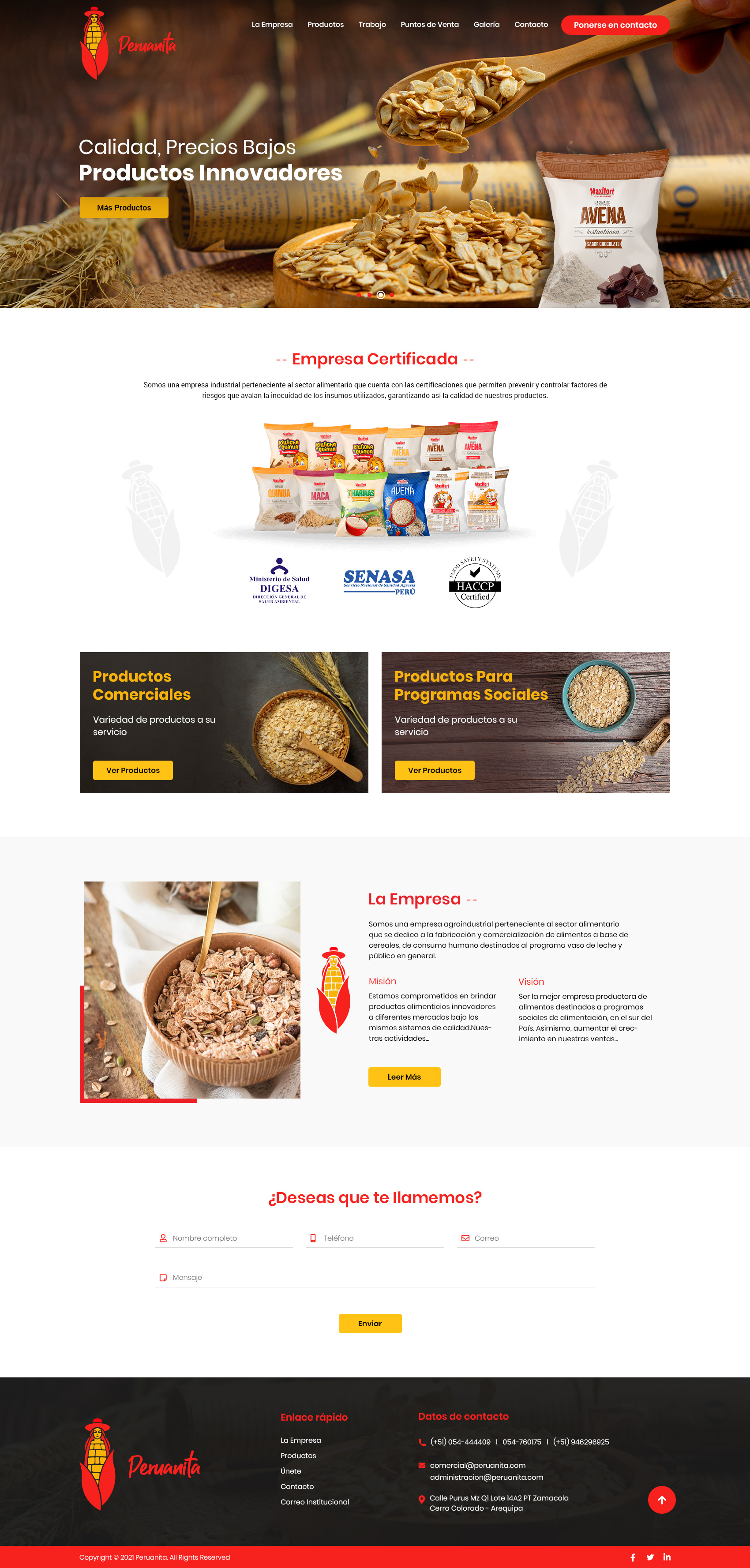 Web-Design von Ved Web Services für Peruanita Eirl | Design #26696298