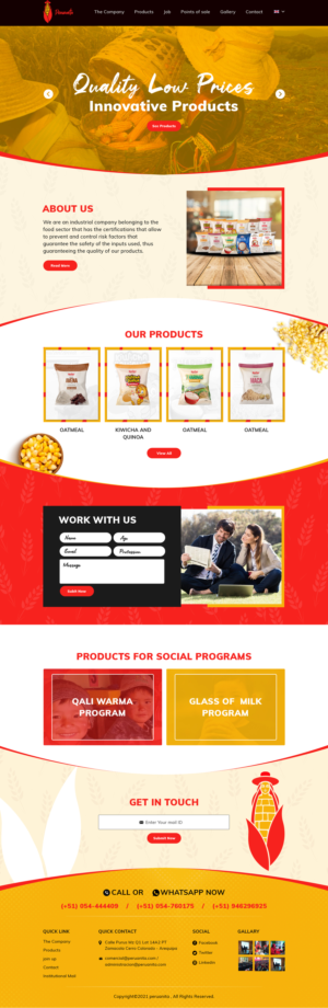 Web Design by sai.designer87 for Peruanita Eirl | Design #26694247