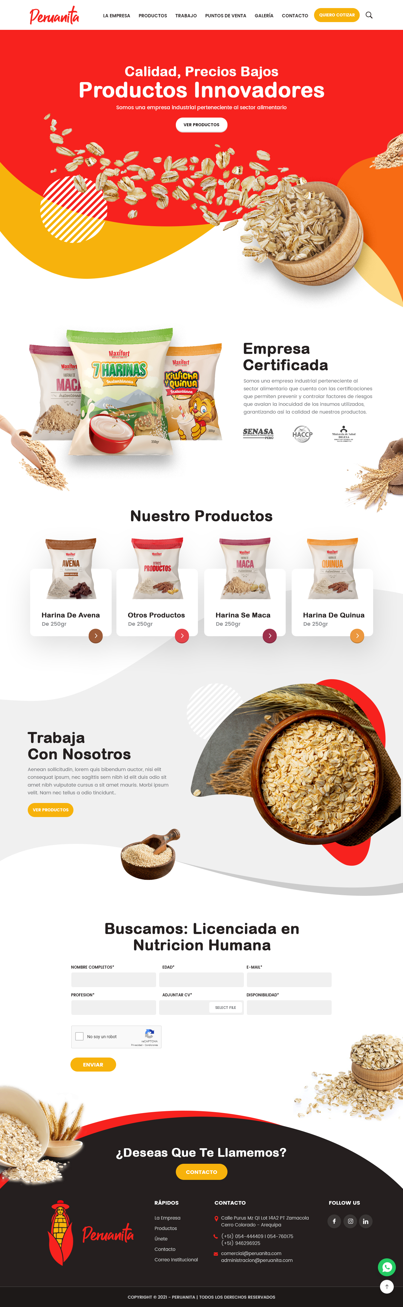 Web-Design von nzdesigners für Peruanita Eirl | Design #26705032