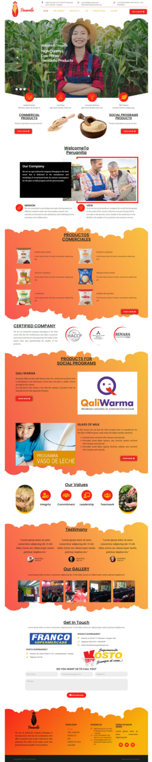 Web-Design von JohnDigiTech für Peruanita Eirl | Design: #26780790