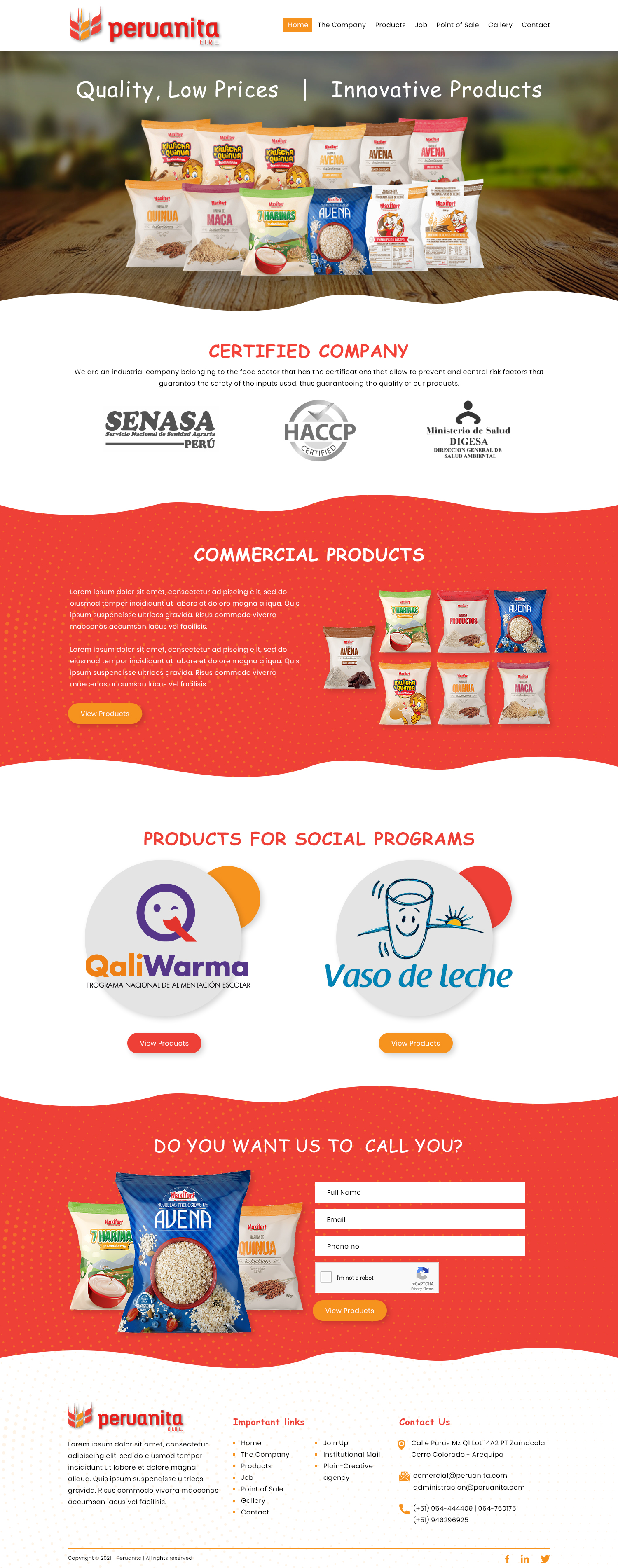 Diseño Web por GigSoftPro para Peruanita Eirl | Diseño #26816193