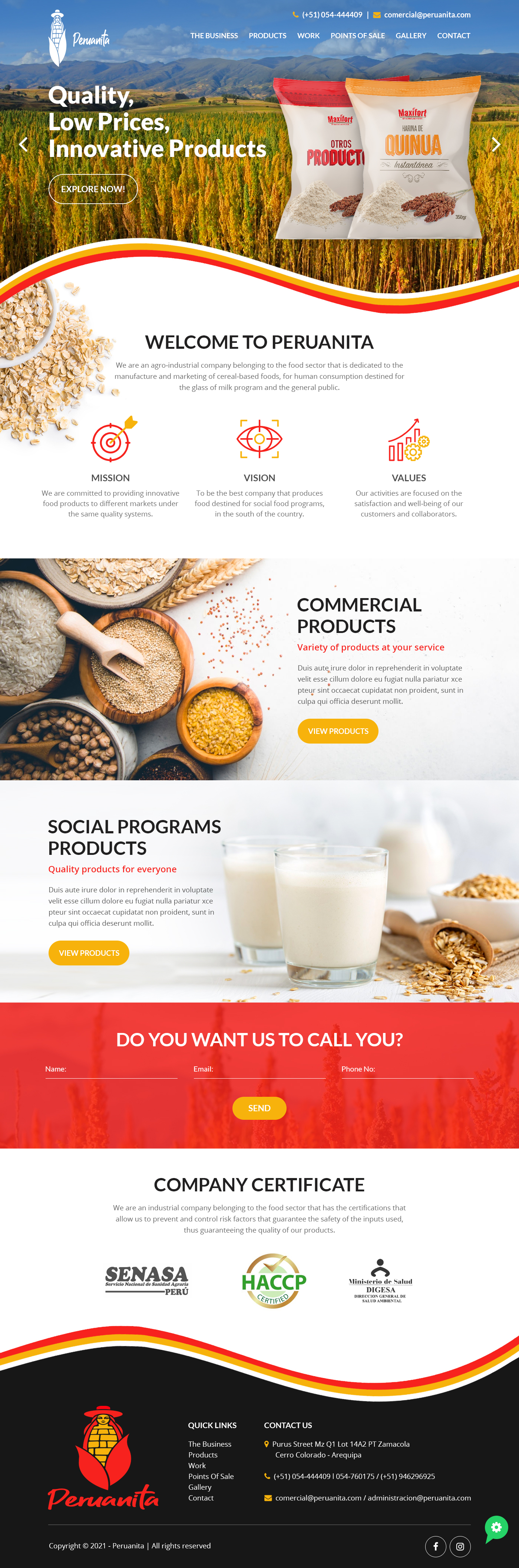 Web Design by Starlyn DS for Peruanita Eirl | Design #26769946