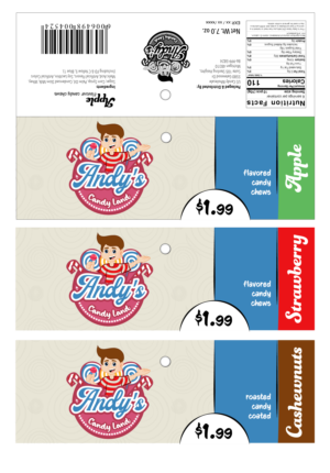 Andy's Candy Land Package Design | Diseño de Empaque por Wanda.G