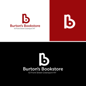 Burton's Bookstore  43 Front Street Greenport NY | Logo Design by FourtuneDesign